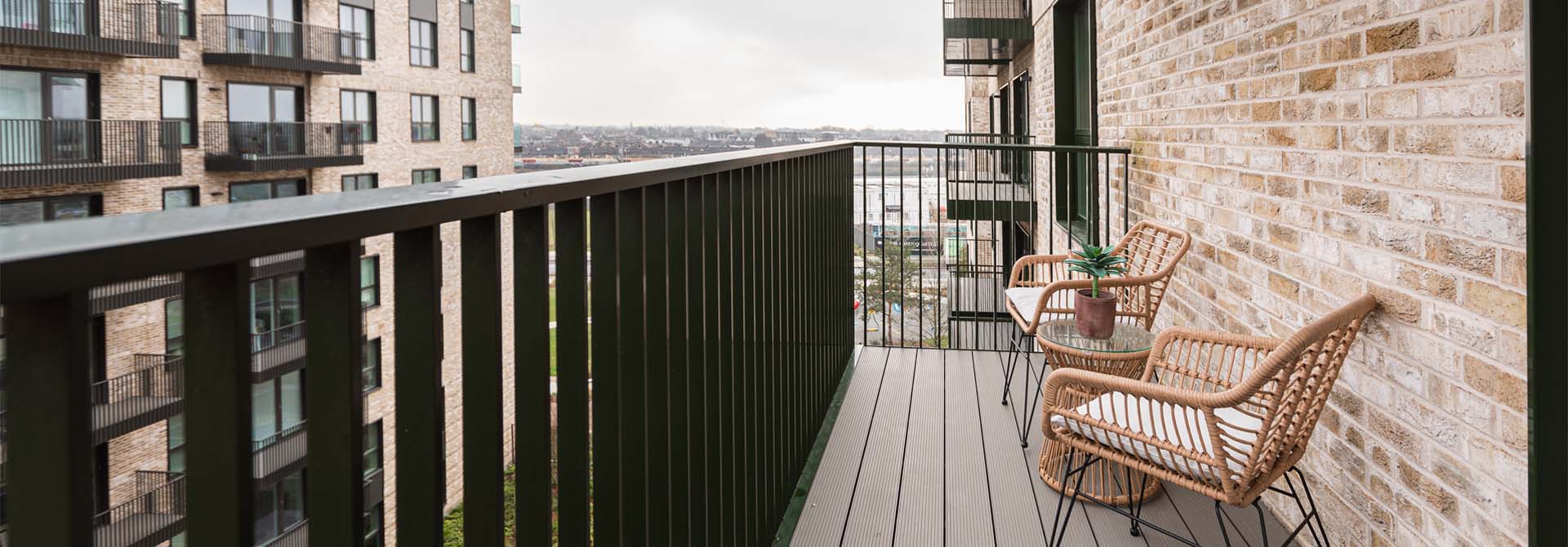 Balcony in student accomodation