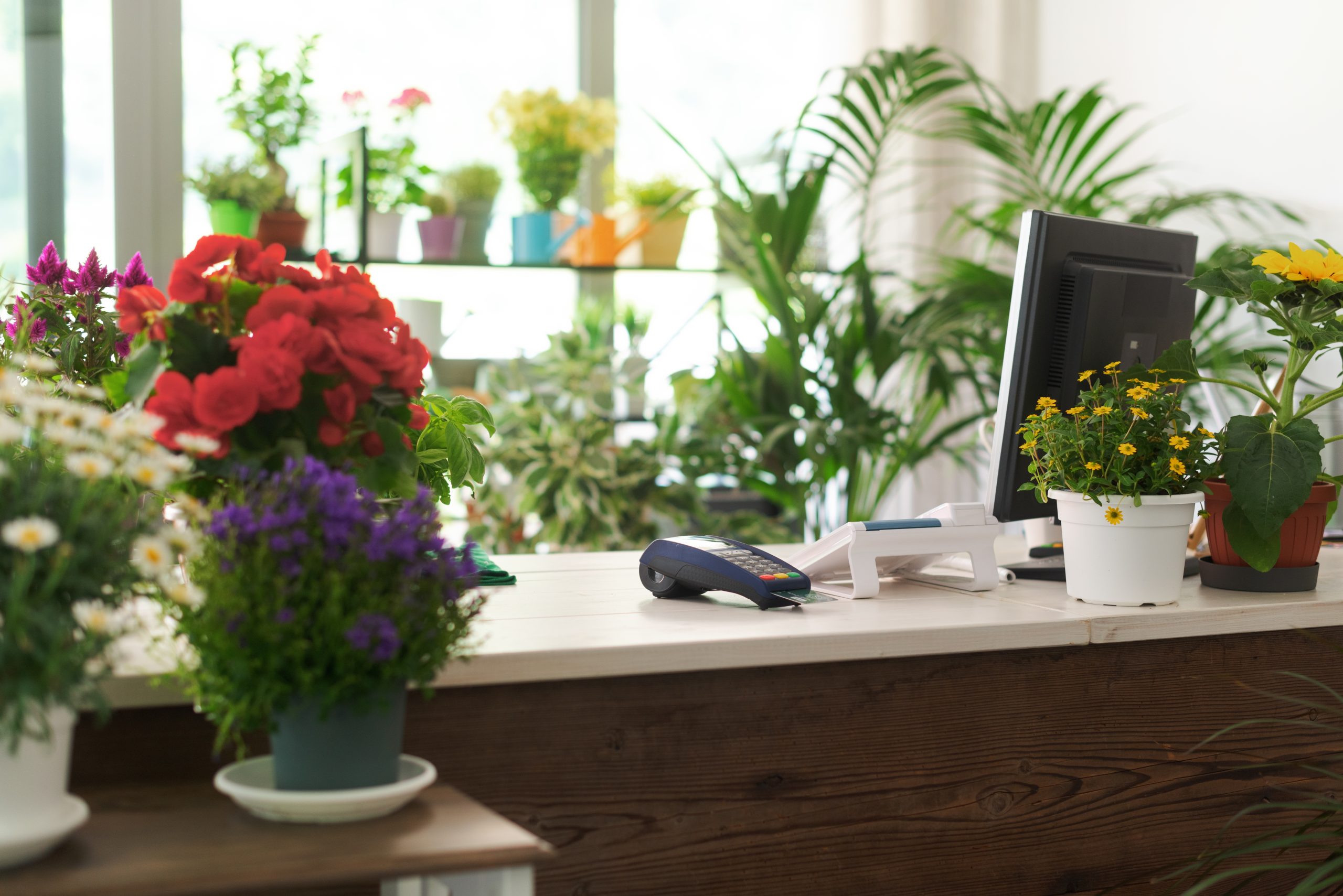 flower interior office look