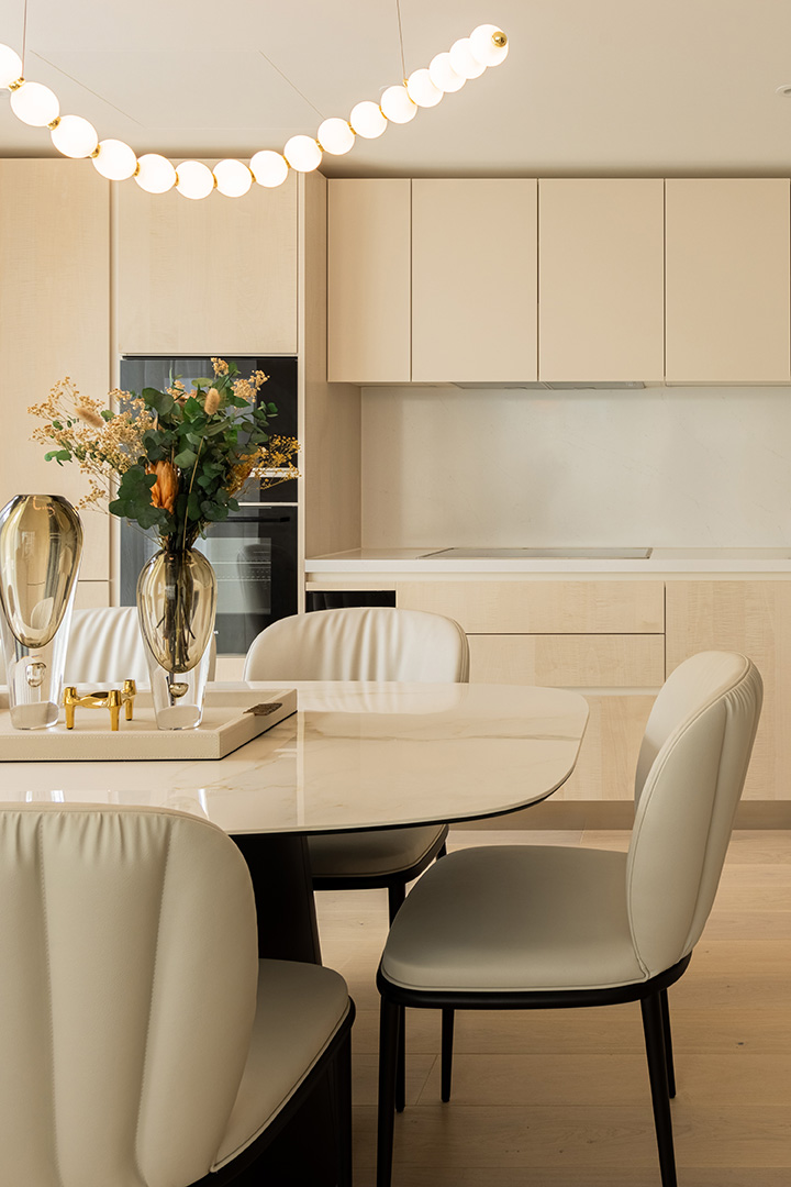 Modern kitchen dining set - table and chairs