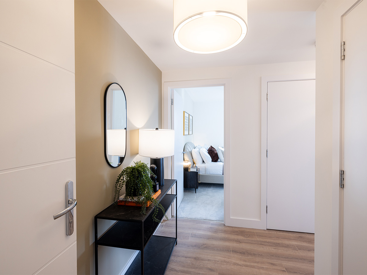 stylish apartment hallway design at square roots