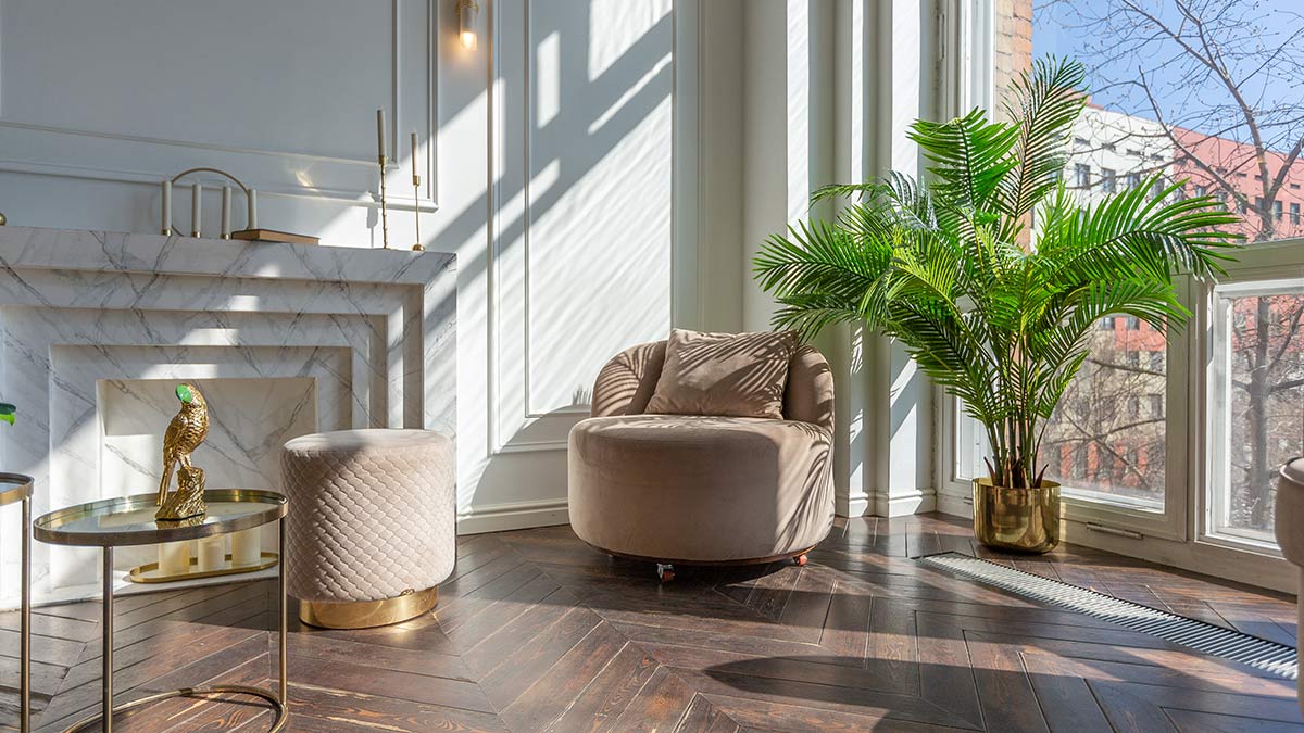 Pebble armchair in a London home