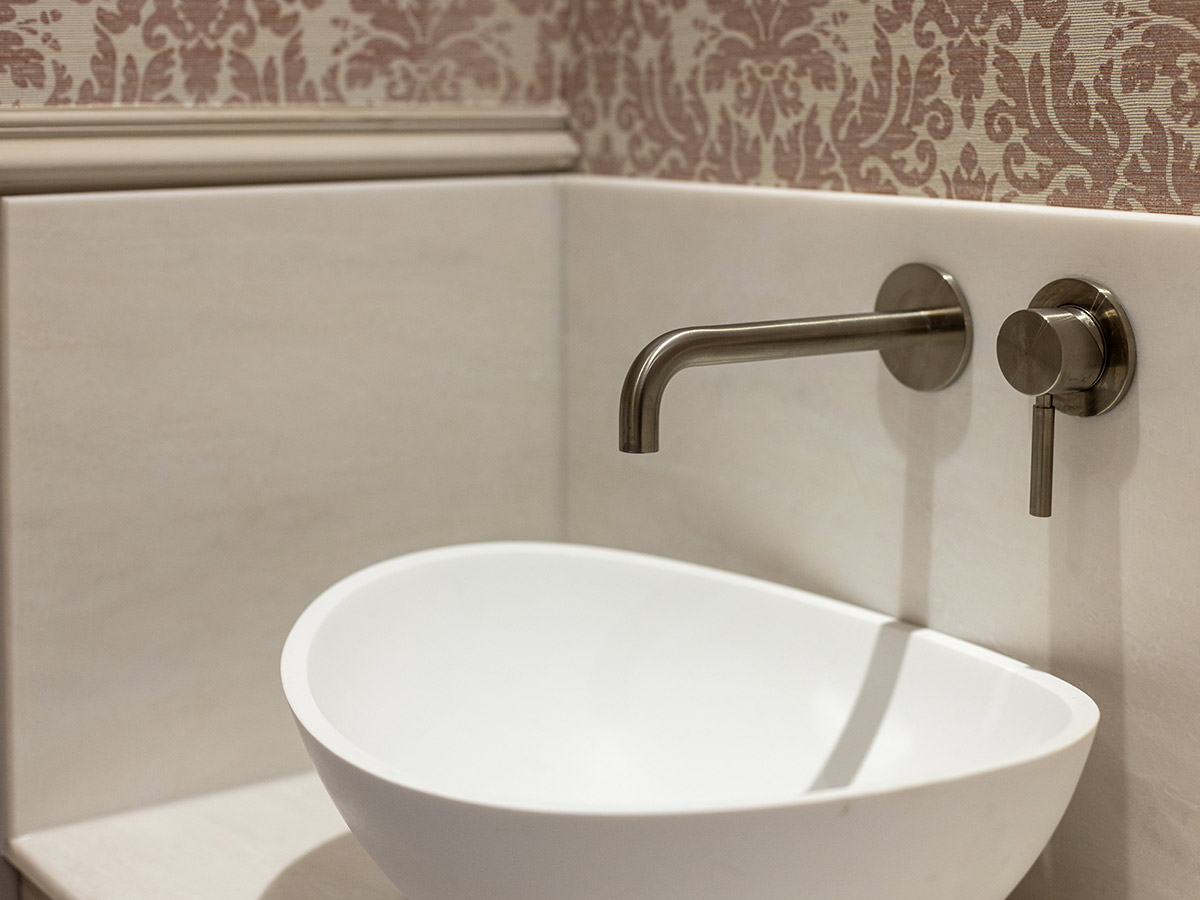 Modern bathroom with Vado Origins faucet