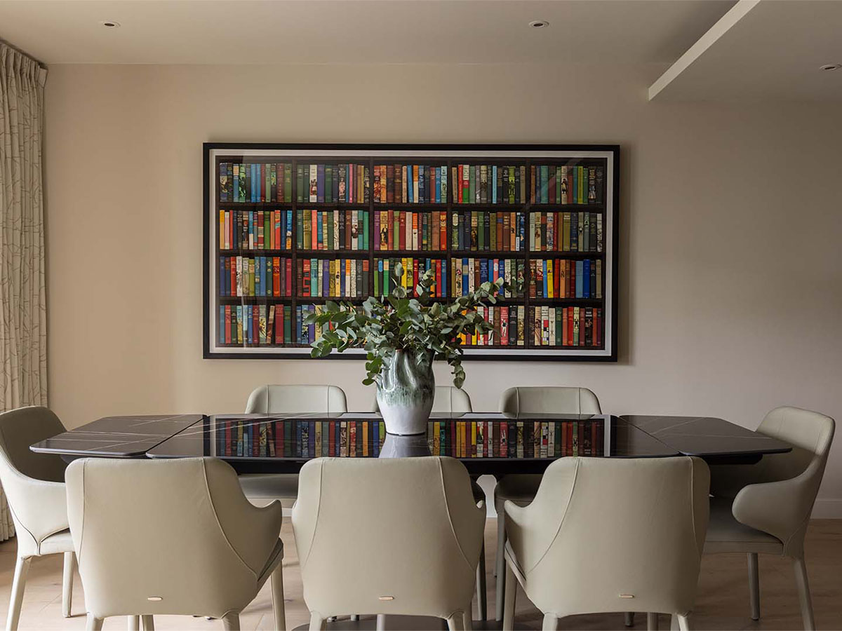 Expertly styled show home dining room at Heron Wharf by InStyle Direct with a contemporary dining set