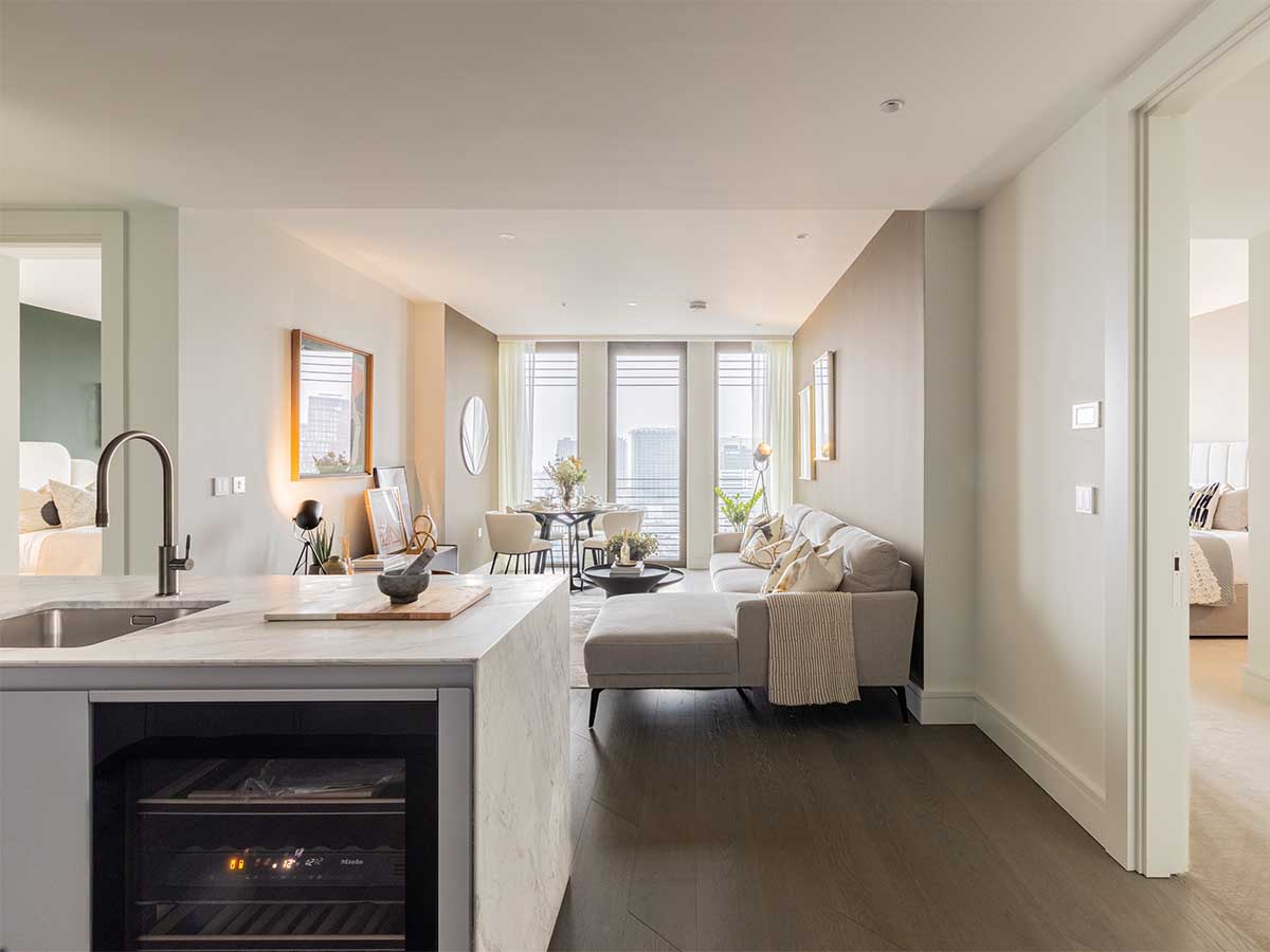 Open-plan apartment with turnkey furniture package for developers by Instyle Direct
