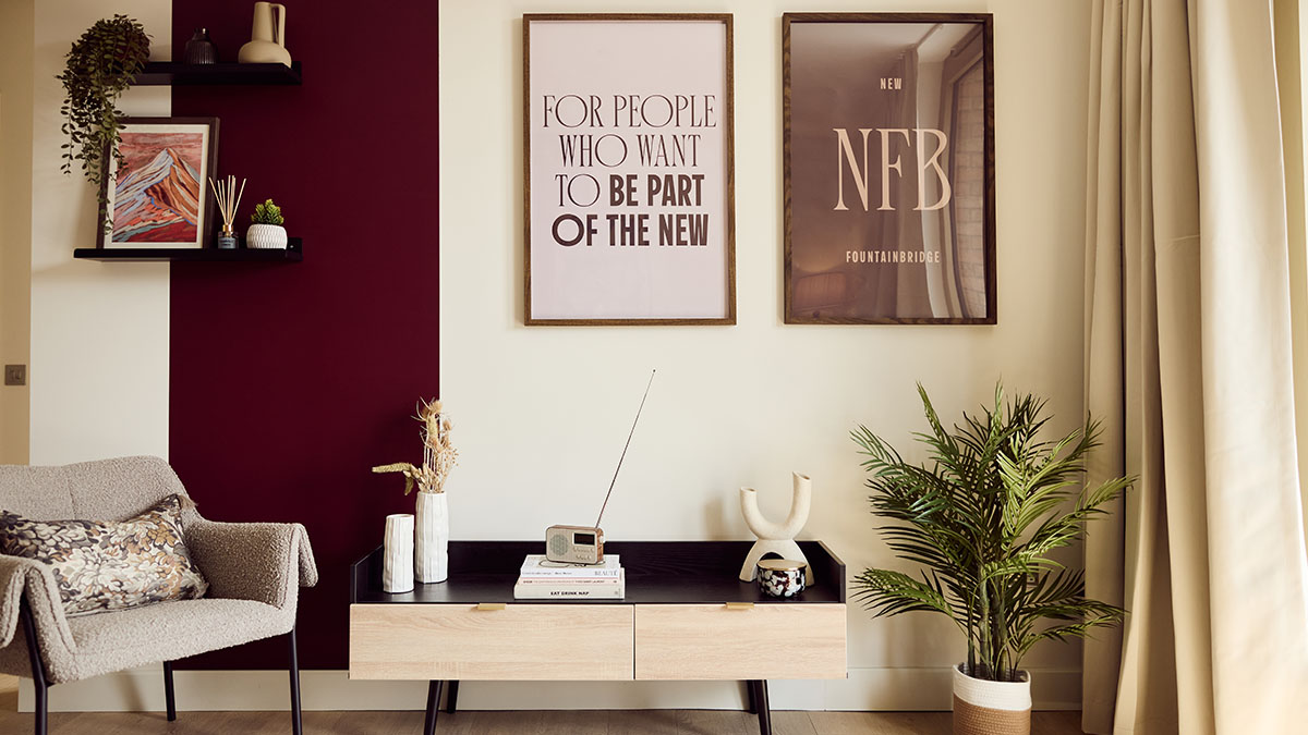 NFB Living Room – Professional Furnishing Transformation Stylish London living room professionally furnished with modern decor to increase rental value for property investors