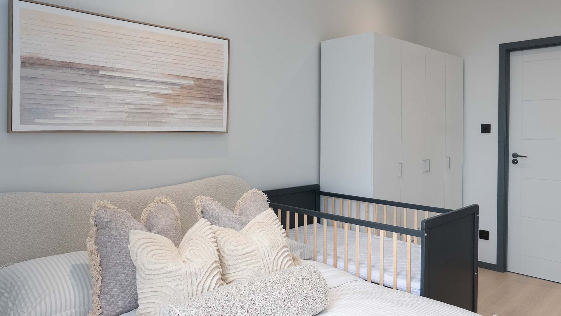 Modern, clean London flat bathroom showing the impact of a professional furnishing package on appeal