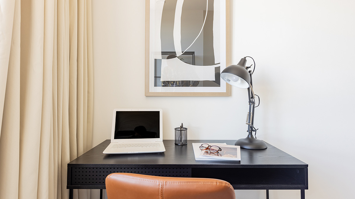 Home Office Furnishing Package for London Rental Properties Stylish home office setup from an InStyle Direct transformation for a London property investor's rental flat