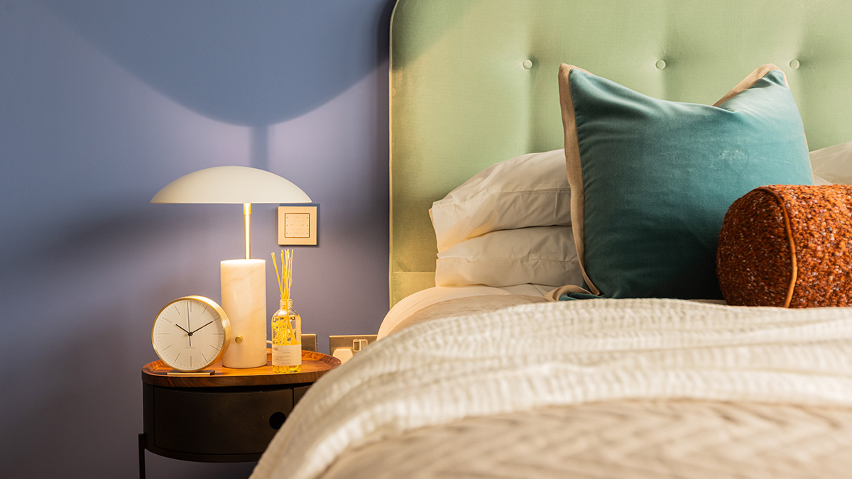 Luxury bedside details in a London flat showing InStyle Direct professional furnishing for Airbnb investors.