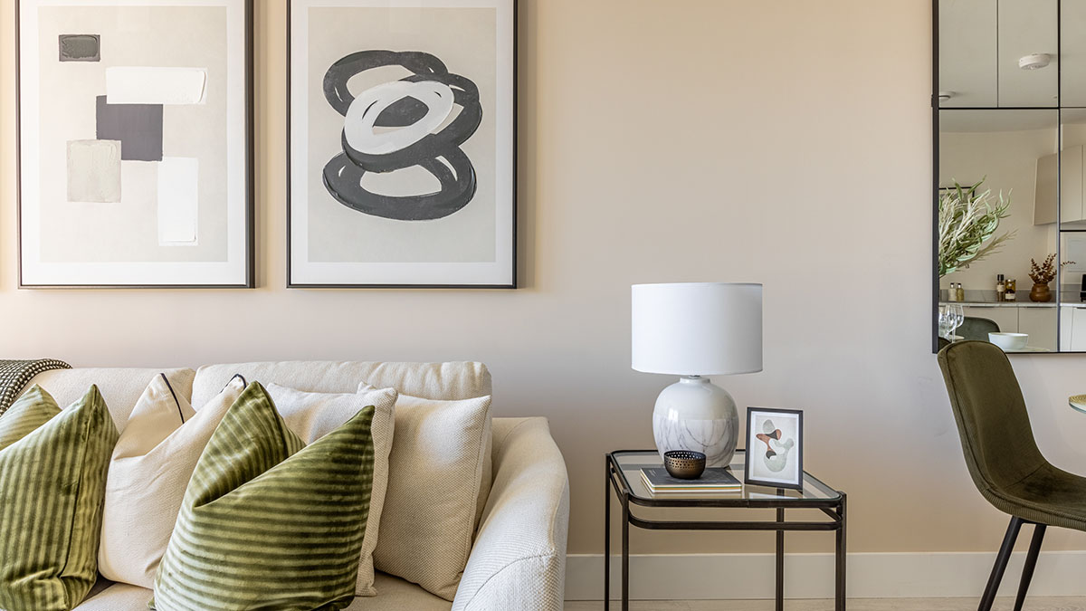 Lifestyle styling detail in a professionally furnished BTR apartment